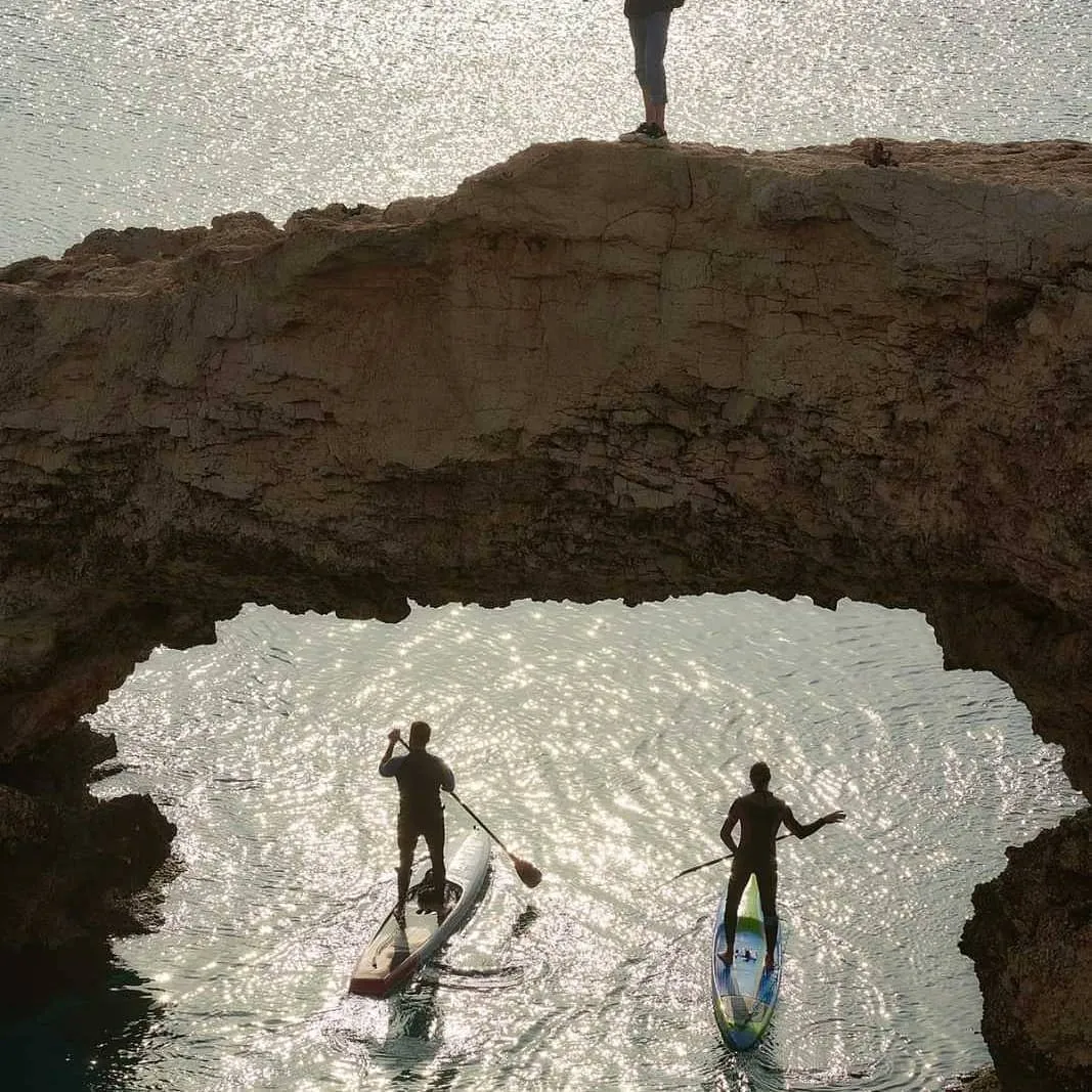 Crystal blue Mediterranean waters perfect for paddle boarding